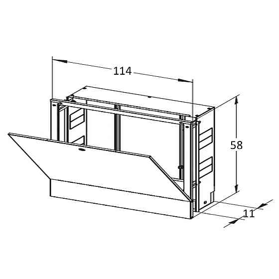 Коллекторный шкаф внутренний ШКВ-06 1145x580x110 (000012553) Киев