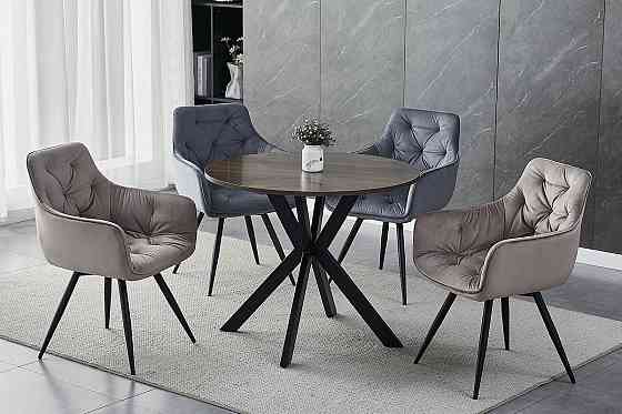 Стілець MANGO VELVET чорний каркас/сірий BL.14 Киев