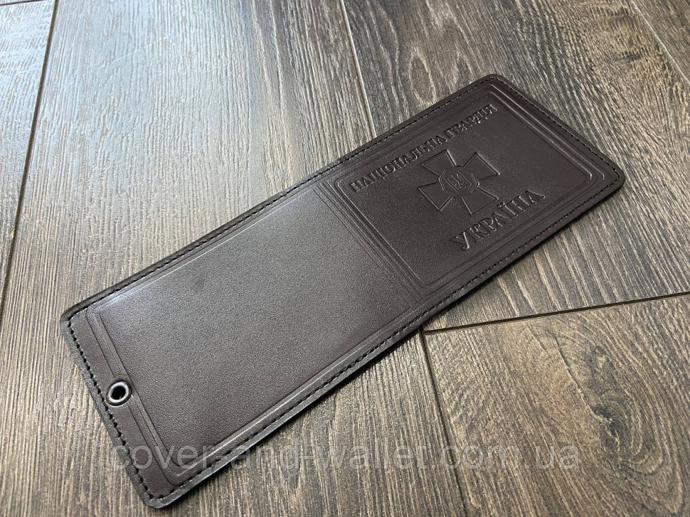 Обложка кожаная  "Національна Гвардія" Коричневий Київ - фото 5