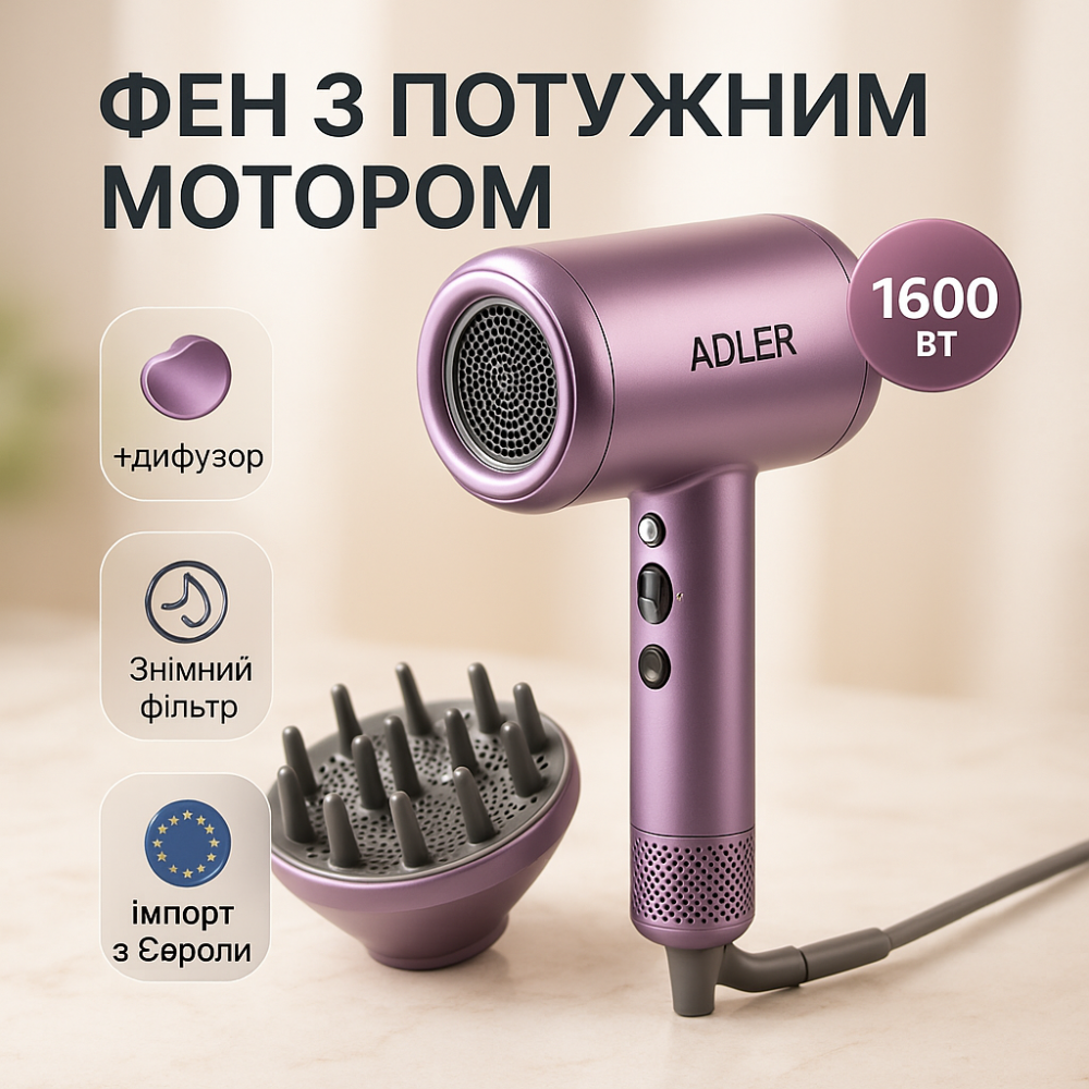 Женский профессиональный фен для укладки волос, Хороший фен для волос электрический с насадками FS-16 Львов - изображение 8