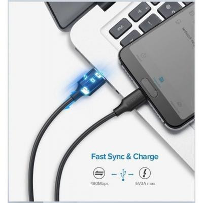 Дата кабель USB 2.0 AM to Type-C 1.0m US287 Black Ugreen (60116) Вінниця - фото 3