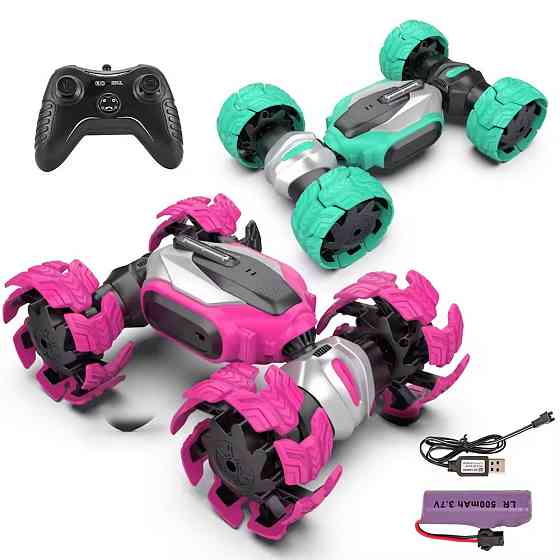 Машинка трансформер-перевертыш на радиоуправлении с торсионной подвеской ,зелёная Каменец-Подольский