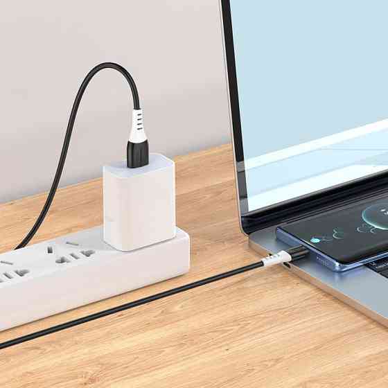 Кабель HOCO X82 USB to Type-C 3A, 1m, silicone, silicone connectors, Black Одеса