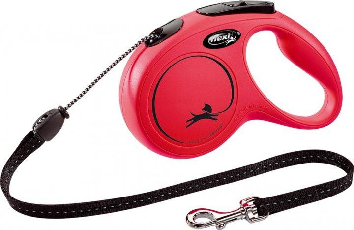Повідець-рулетка Flexi New Classic М трос 5 м до 20 кг (Червоний) Вінниця - фото 1