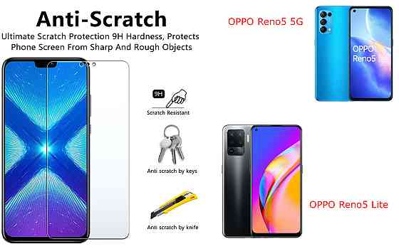 Захисне скло NeoGlass для OPPO Reno5 5G, OPPO Reno5 Lite – надпрозоре та стійке Київ