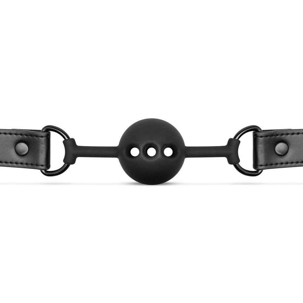 Воздухопроницаемый кляп Bedroom Fantasies: Breathable Silicone Ball Gag, черный Sex Aura Киев - изображение 3
