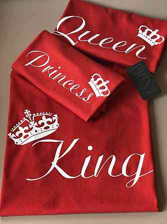 Футболки в стилі Family look для мами, тата та дитини — King/Queen/Prince/Princess Чернівці
