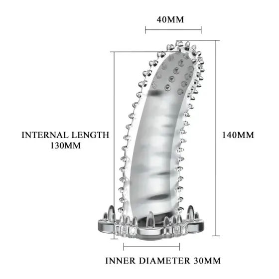 Насадка на пенис с мягкими шипами Sex Aura Киев