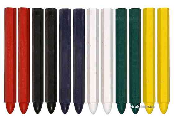 Крейда маркувальна для різних поверхонь YATO : 120 x 12 мм, різні кольори, 12 шт [50] Одеса