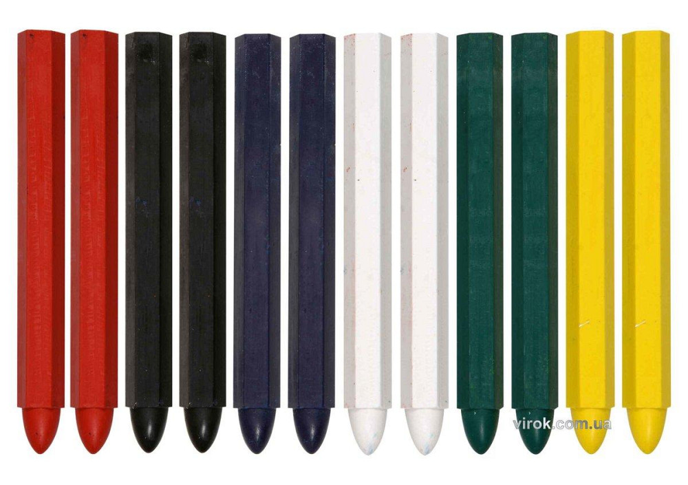 Крейда маркувальна для різних поверхонь YATO : 120 x 12 мм, різні кольори, 12 шт [50] Одеса - фото 1