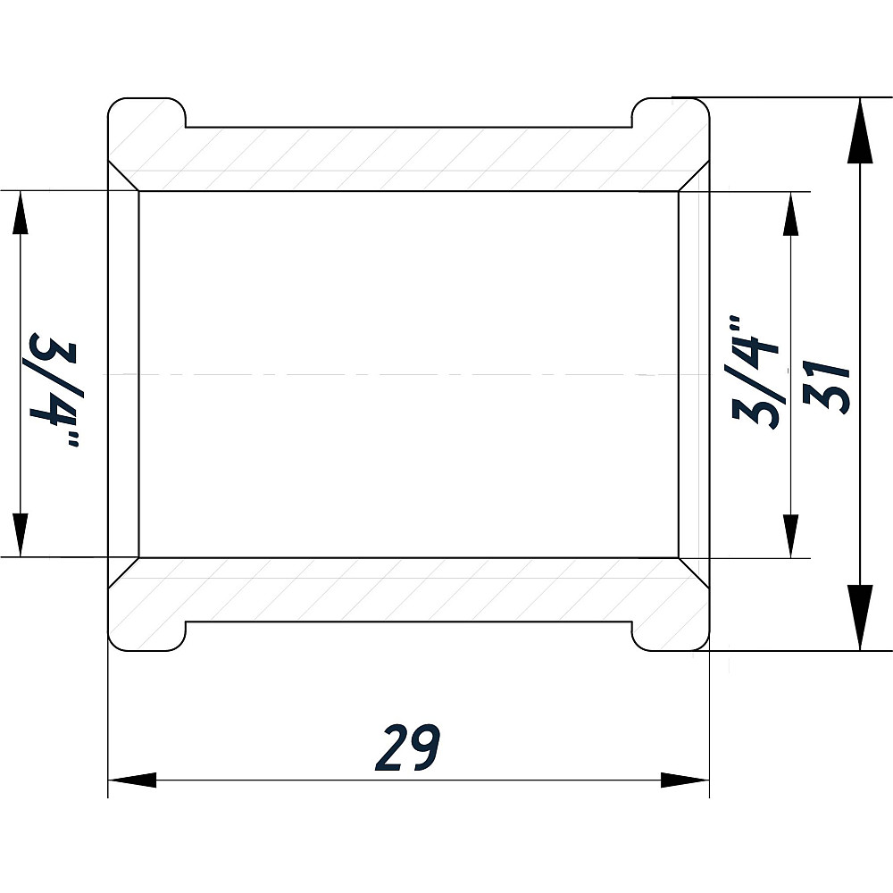 Муфта 3/4″ВВ нержавіюча SM441S OPTIMUM Тернополь - изображение 3