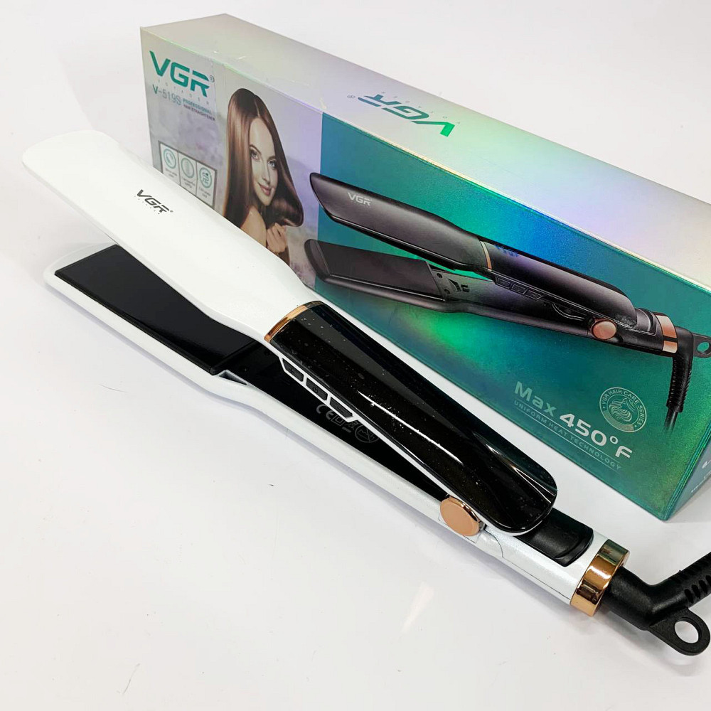 Праска з регулятором температури VGR V-519S, Щипці для волосся, Випрямляч для волосся паровий GW-66 Львів - фото 1