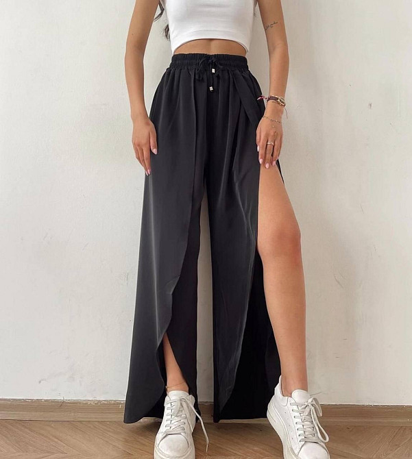 Жіночі легкі штани з розрізами американський креп Одеса - фото 10