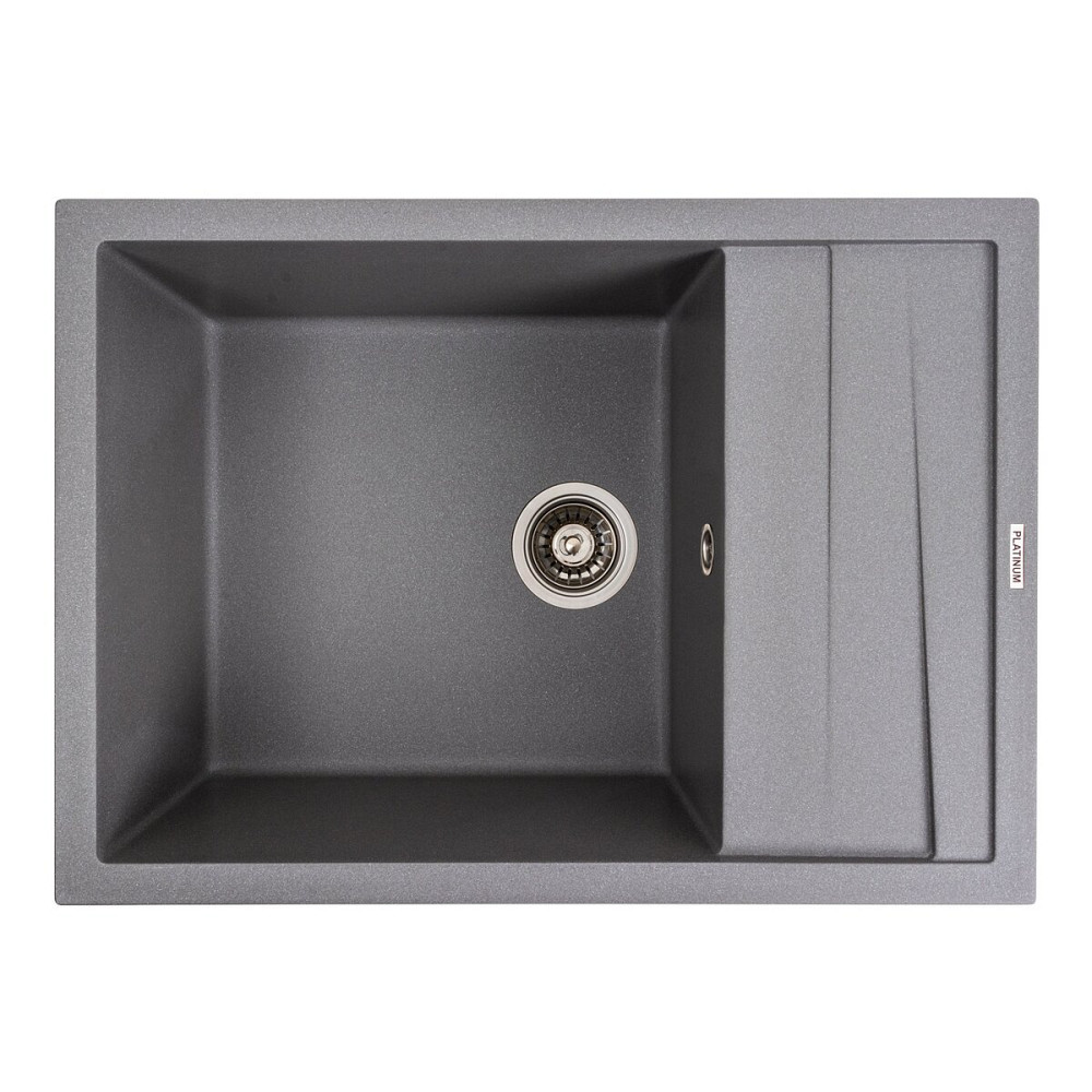PLATINUM Кухонна мийка гранітна матова 7050 CASCADA Platinum Сірий мусон Київ - фото 1