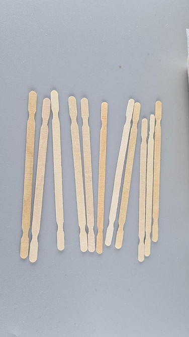 Мішалка фігурна Дерев'яна 14 см*1,2 мм*5,6 мм 700 шт 600 гм (1 пачка) Харків - фото 1