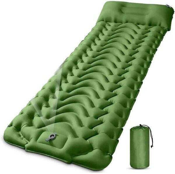Надувний килимок 2E, зелений (2E-TACTFOLDMAT-T1-GN) Київ - фото 1