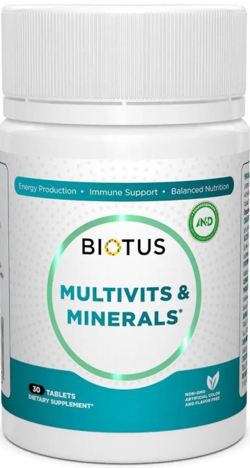 Мультивитамины и минералы Biotus Multivits & Minerals 30 таб Киев - изображение 1