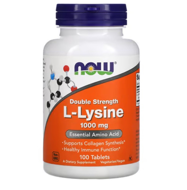 L-лізин NOW L-LYSINE 1000mg 100 tab Луцьк - фото 1