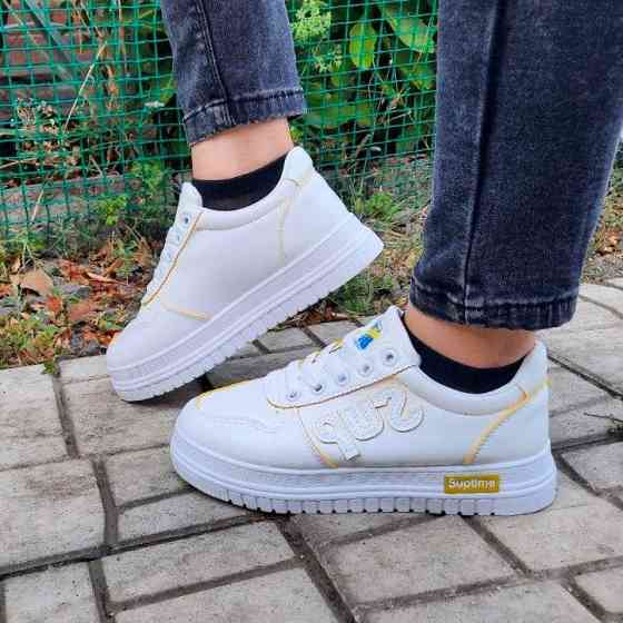 Женские Кроссовки Белые Слипоны Мокасины (размеры: 36,37,38,39,40) Днепр