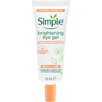 Гель для лица Simple Brightening Eye Gel Protect N Glow Осветляющий для области вокруг глаз 25 мл (8720181074578) Винница - изображение 1
