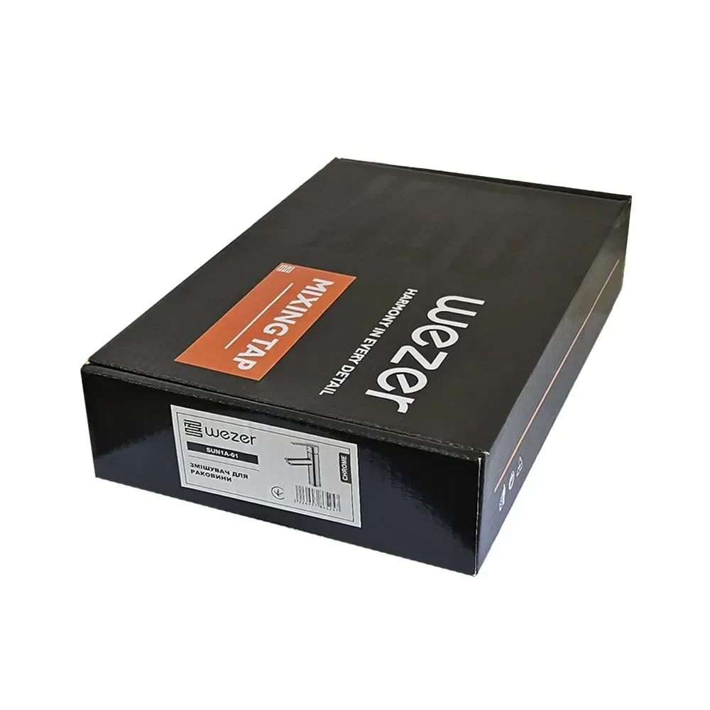 Змішувач для умивальника WEZER SUN1A-01 хром Київ - фото 3