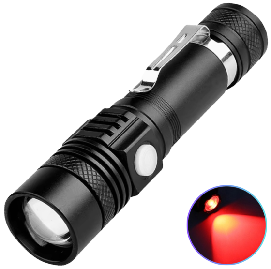 Ручний ліхтар Police BL-518-TG (Red), 18650, Zoom, ЗП Type C Дніпро