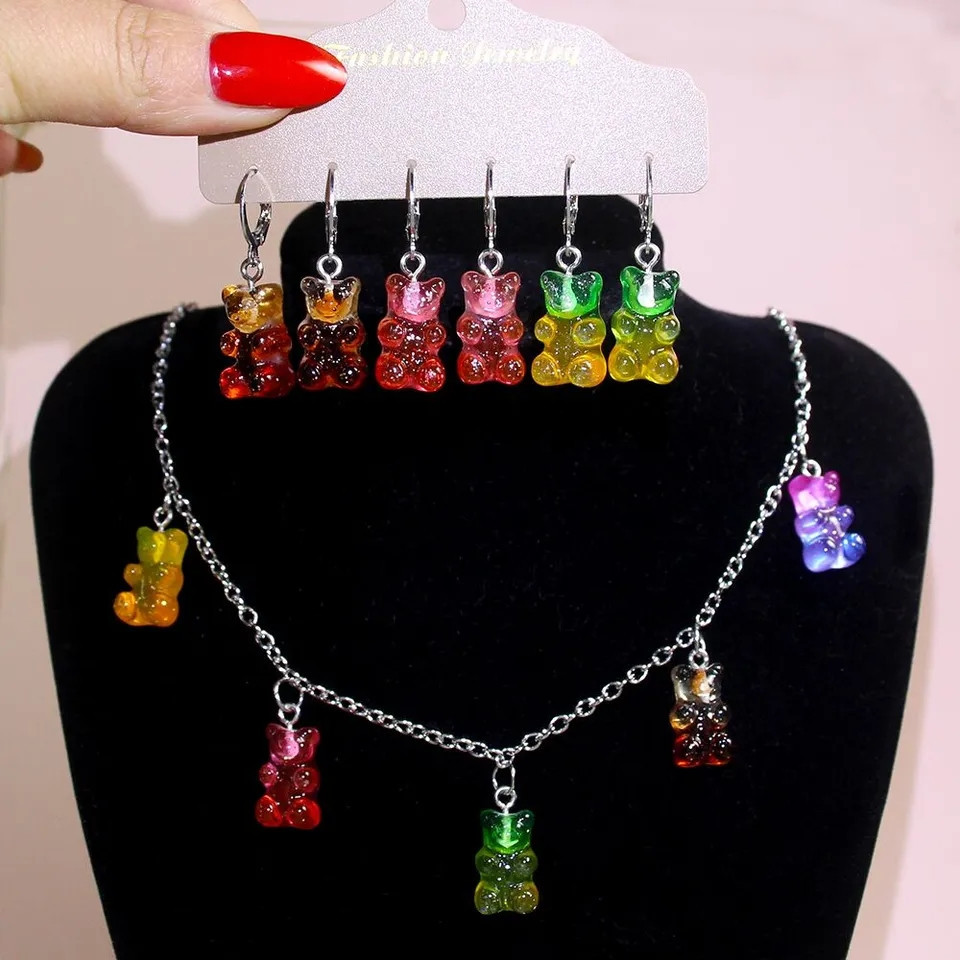 Прикраси ведмедика набір для дітей різнобарвний Київ - фото 1