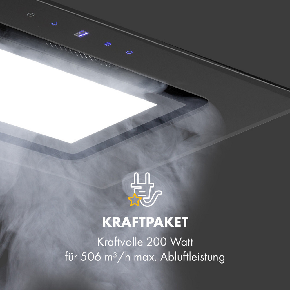Вентиляторный модуль Hektor Brilliant Edition 52 см, 506 м³/ч, сенсорное стекло, черный (Германия, читать Ровно - изображение 3