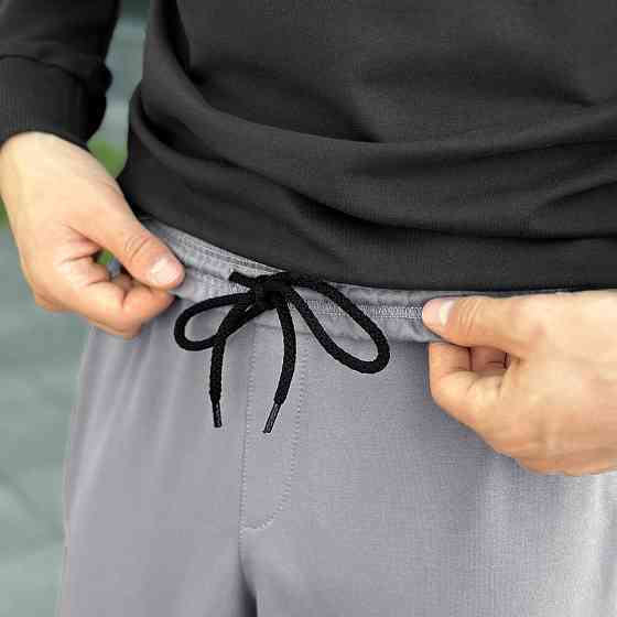 Чоловічі сталеві джогери з чорними вставками Pobedov Shade Київ