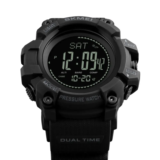 Мужские часы с барометром Skmei 1358 processor (Черный) Киев