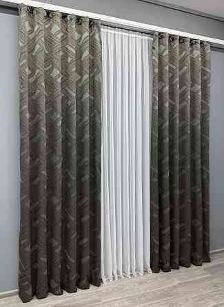 Комплект готовых штор VR-Textil Жаккард Mystery № 1626ш Капучино 150х290 см 2 шт (33-0549) Киев
