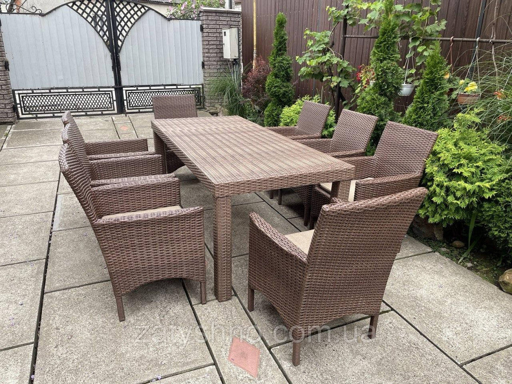 Ротангові меблі вуличні коричневі плетені Київ - фото 2