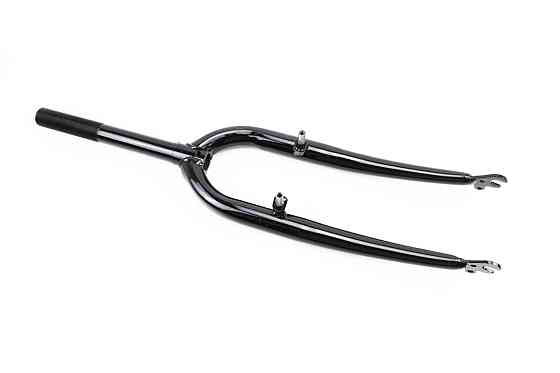 Вилка 24" з різьбою 1" (25,4мм), шток 200мм, V-brake, чорна (можливі подряпини, дефекти фарбування) Киев