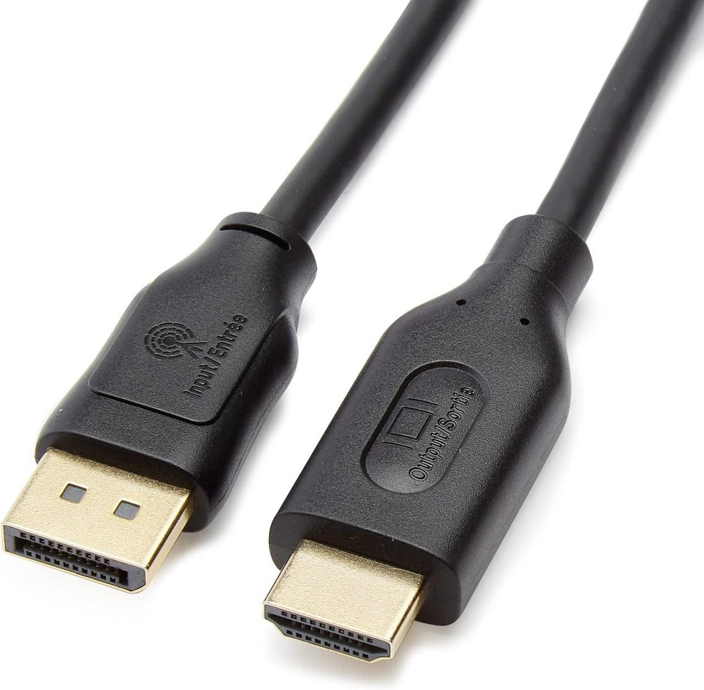 Кабель DisplayPort на HDMI 0,9 м для ПК монітора проектора Full HD цифровое аудио чёрный Киев - изображение 3