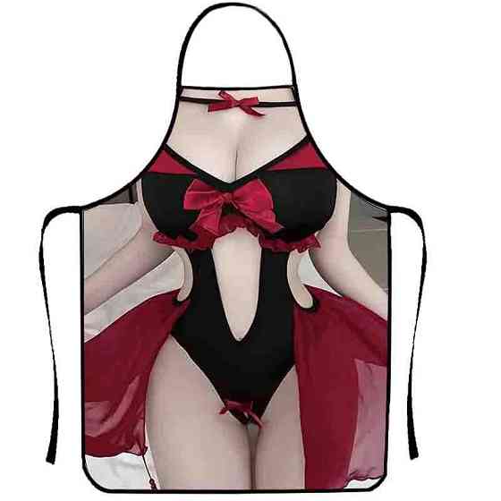 Фартух жіночий кухонний з малюнком жінки 80 на 60 см різнобарвний Київ