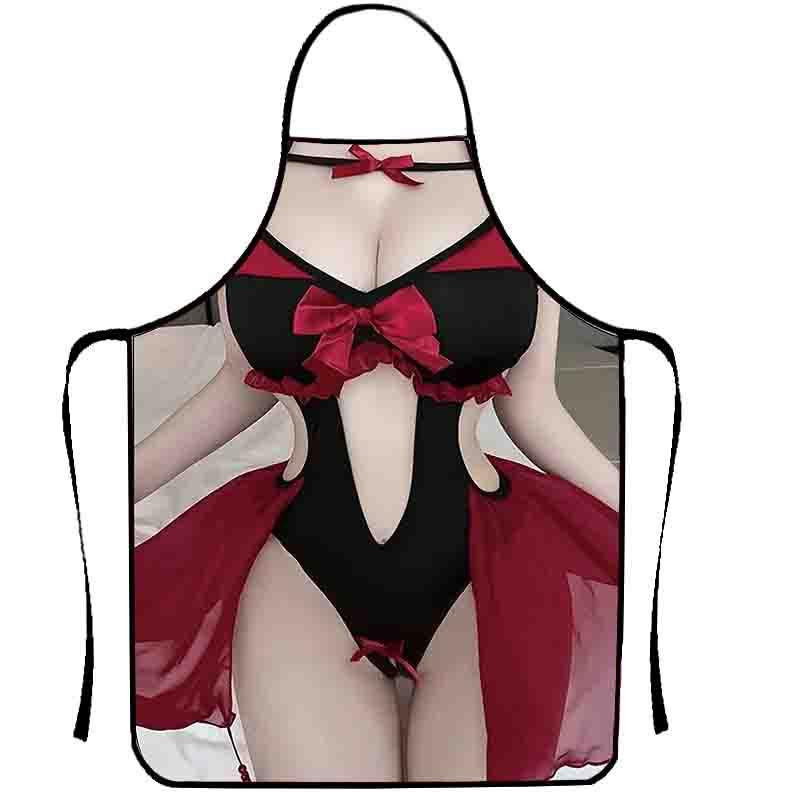 Фартух жіночий кухонний з малюнком жінки 80 на 60 см різнобарвний Київ - фото 1