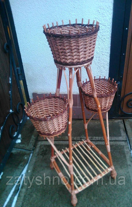 Подставка плетеная  на 3 горшка Киев - изображение 3