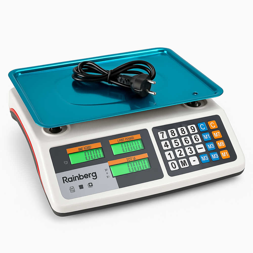 Ваги електронні торгові ваги до 55 кг Rainberg RB-311 55кг, Ваги для складу для продуктів GL-15 Львів - фото 8