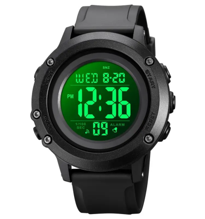 Чоловічий спортивний годинник Skmei 1966 (Чорний з чорним циферблатом) Вінниця