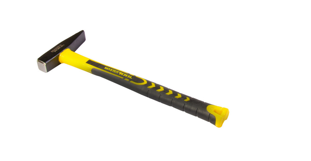 Молоток слесарный MASTERTOOL 200 г HRC60 фибергласовая ручка 280 мм 02-0802 Ровно - изображение 1