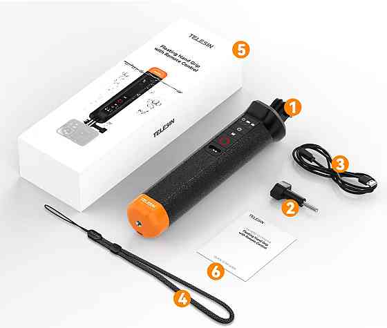 Ручка поплавок с пультом GoPro 13-8 Telesin S4-FHG-01-TGP Киев