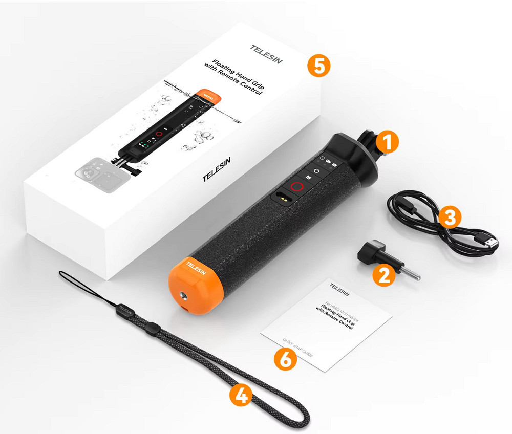 Ручка поплавок с пультом GoPro 13-8 Telesin S4-FHG-01-TGP Киев - изображение 5
