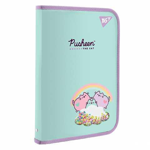 Папка факультативна YES пласт. на блискавці FC "Pusheen" з бабл, шт Київ - фото 1