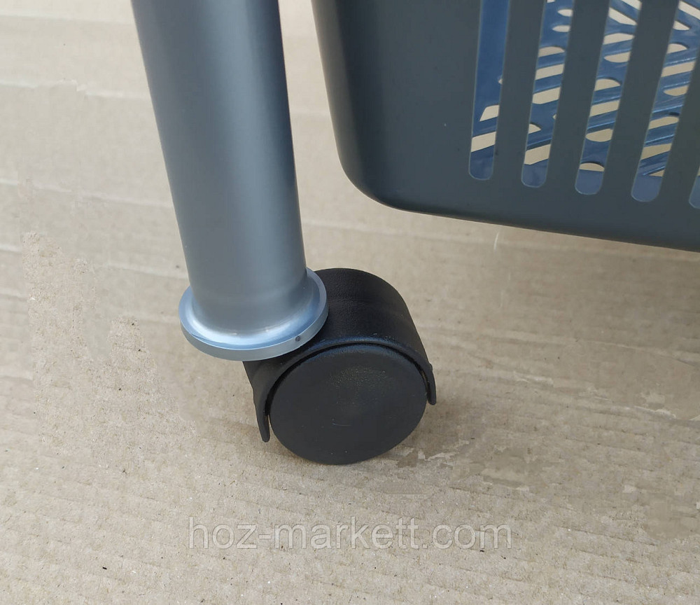 Полочка на колесиках пластиковая для ванны и кухни  4 яруса. Полка серая Харьков - изображение 2