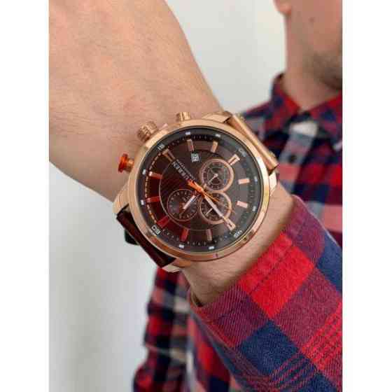 Чоловічий наручний годинник Curren BigBoss (Коричнево-золотий) Вінниця