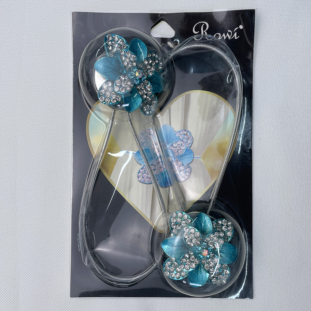 Магніти для штор та гардин "Flowers" набір 2 шт Блакитний (81-196) Київ - фото 8