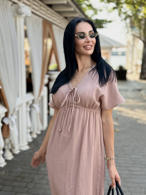 Длинное муслиновое платье 