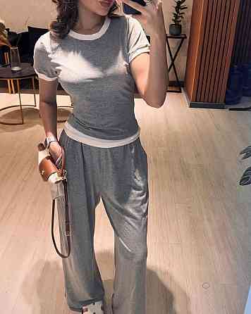 Женский прогулочный костюм двойка: футболка и штаны вискоза Одесса