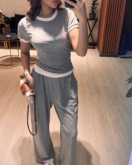 Жіночий прогулянковий костюм двійка: футболка і штани віскоза Одеса - фото 4