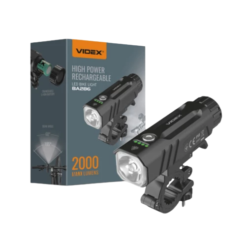 Ліхтарик LED велосипедний 2000Lm 5000К VLF-BA286 Videx Житомир - фото 1